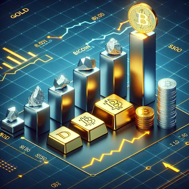 Gold and Silver Lead Market Cap; Bitcoin Falls to Eighth