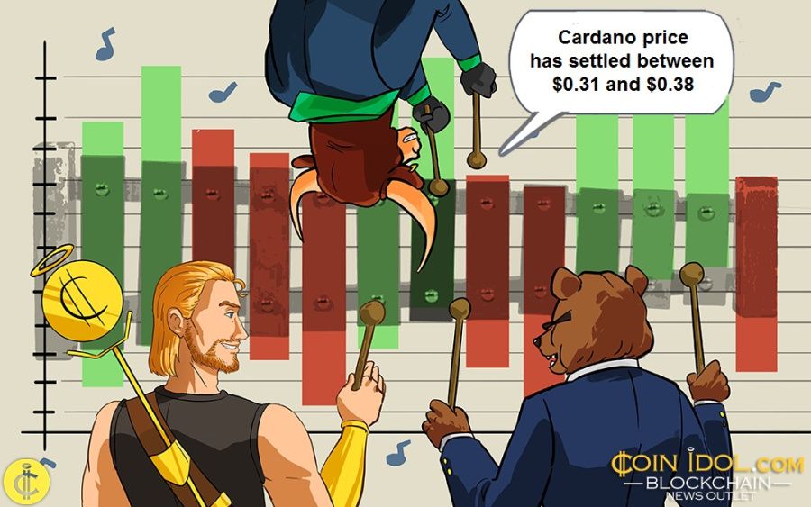 Cardano price has settled between $0.31 and $0.38