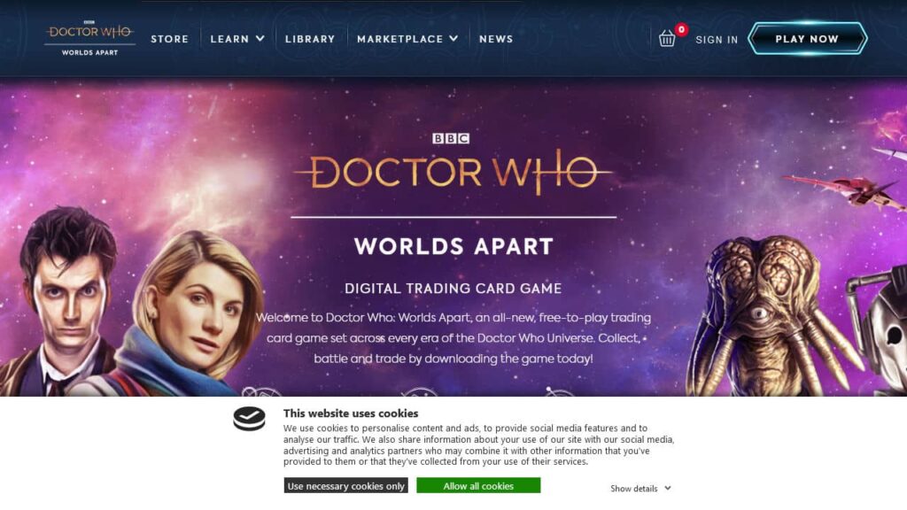 Doctor Who Worlds Apart NFT-korttipeli