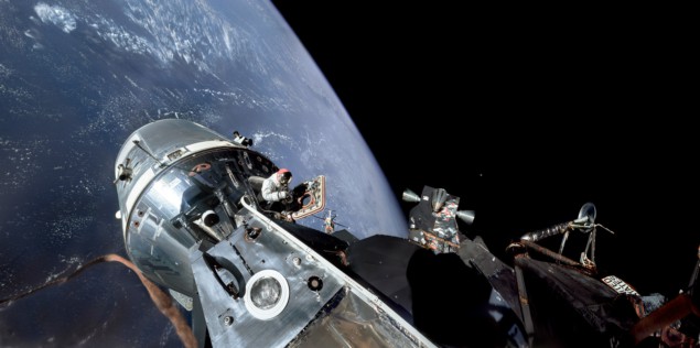 Panoramic image from an Apollo mission