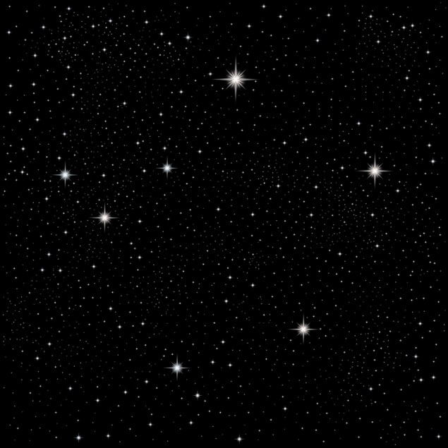 Digital image of stars on a black background