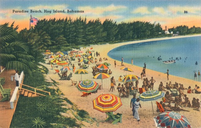 A Postcard From Paradise Beach, Hog Island, Bahamas, Circa 1930.