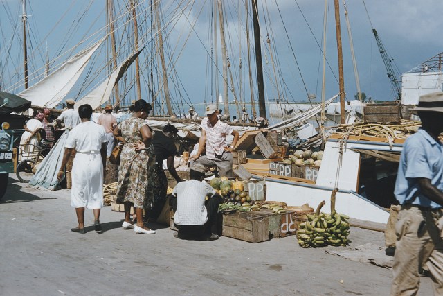 A Market On The Quayside In Nassau Circa 1968.
