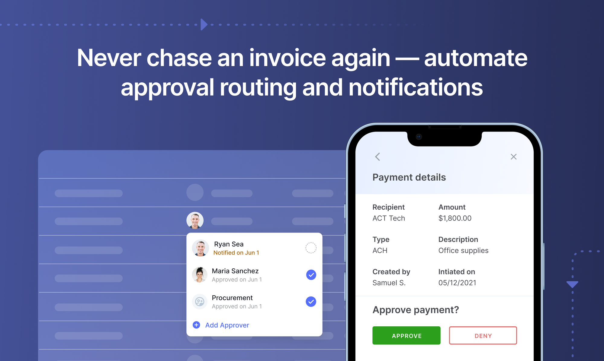 touch-less invoice processing and approval routing