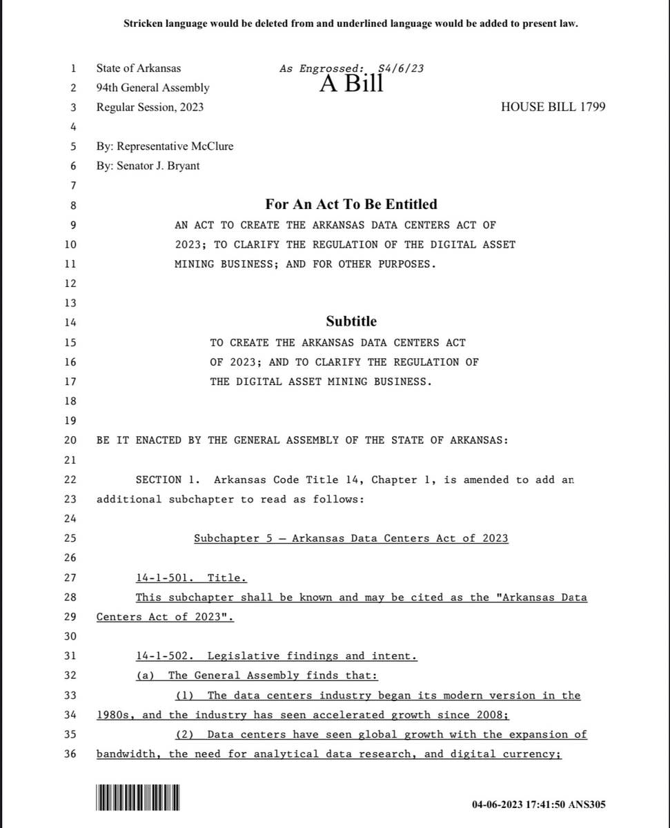 image of Arkansas state mining bill