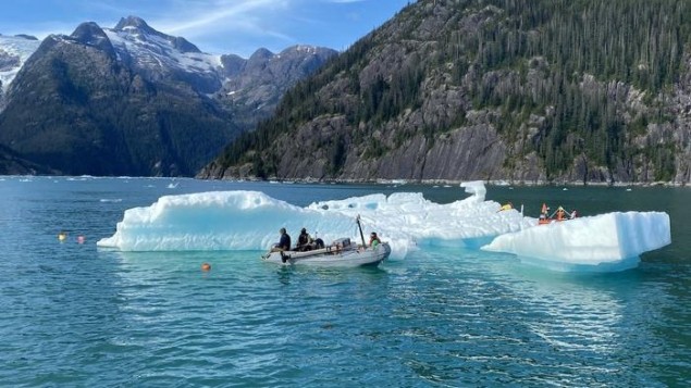 Glacier ice in Alaska