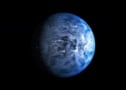 Artist's impression of a blue hot Jupiter exoplanet