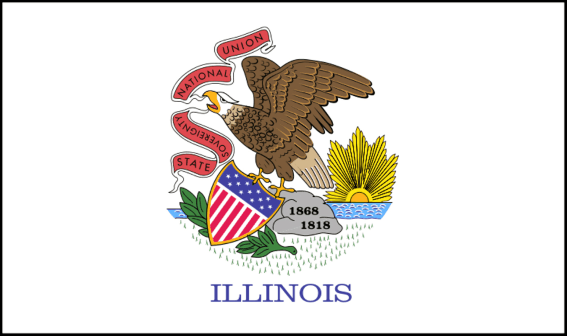 Osariigi lipp – Illinois – liputehas