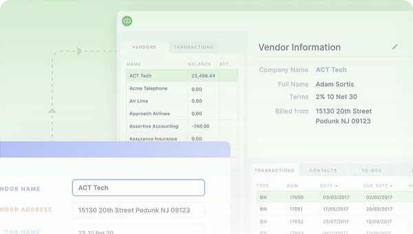 Synchronisez automatiquement les informations sur les fournisseurs à partir des factures dans QuickBooks