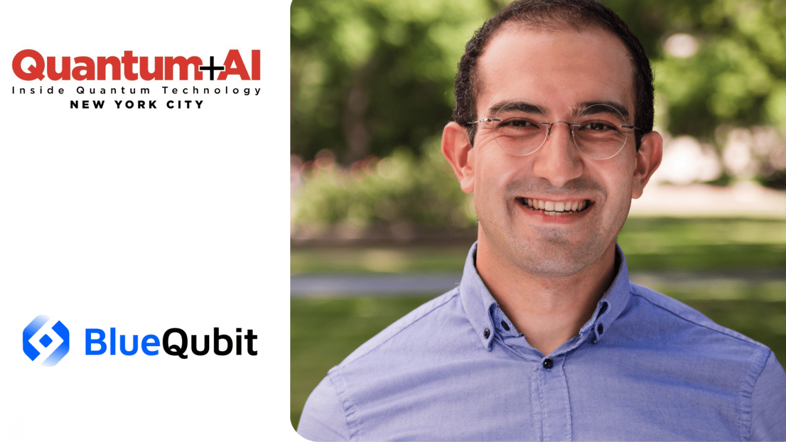 Hrant Gharibyan, izvršni direktor in soustanovitelj BlueQubit, je leta 2024 govornik na konferenci IQT Quantum plus AI v New Yorku