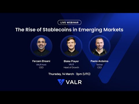 The Rise of Stablecoins in Emerging Markets: Paolo Ardoino, CEO, Tether and Farzam Ehsani, CEO, VALR