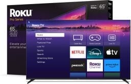 roku smart tv against a white background