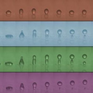 Physicists explain why some fast-moving droplets stick to hydrophobic surfaces